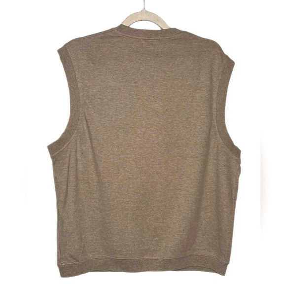 Calvin Klein Golf Vest Mens XL Pullover Sleeveless Soft Cotton V-Neck Tan NWOT - Picture 5 of 7